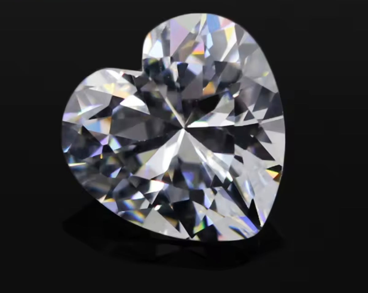 Heart Cubic Zirconia Stones – Bake-in-Clay CZ Gems for Silver Metal Clay Jewelry