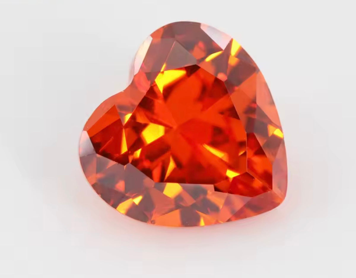 Heart Cubic Zirconia Stones – Bake-in-Clay CZ Gems for Silver Metal Clay Jewelry