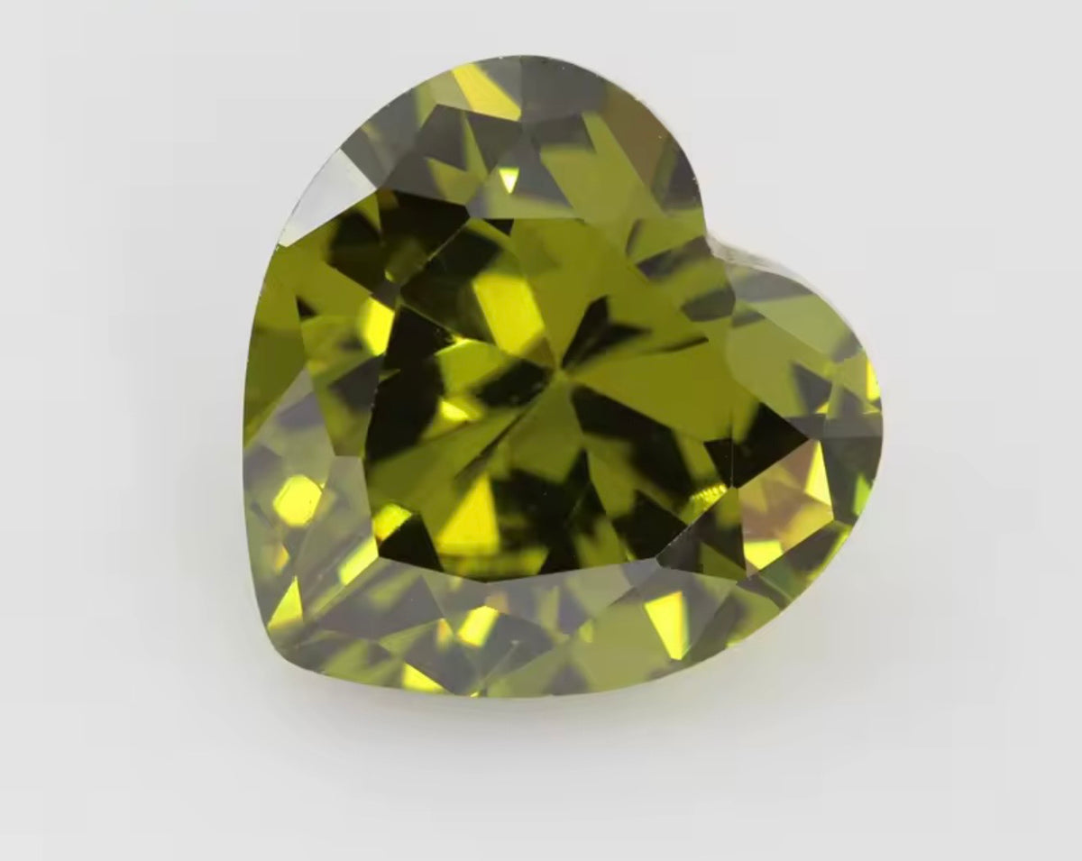 Heart Cubic Zirconia Stones – Bake-in-Clay CZ Gems for Silver Metal Clay Jewelry
