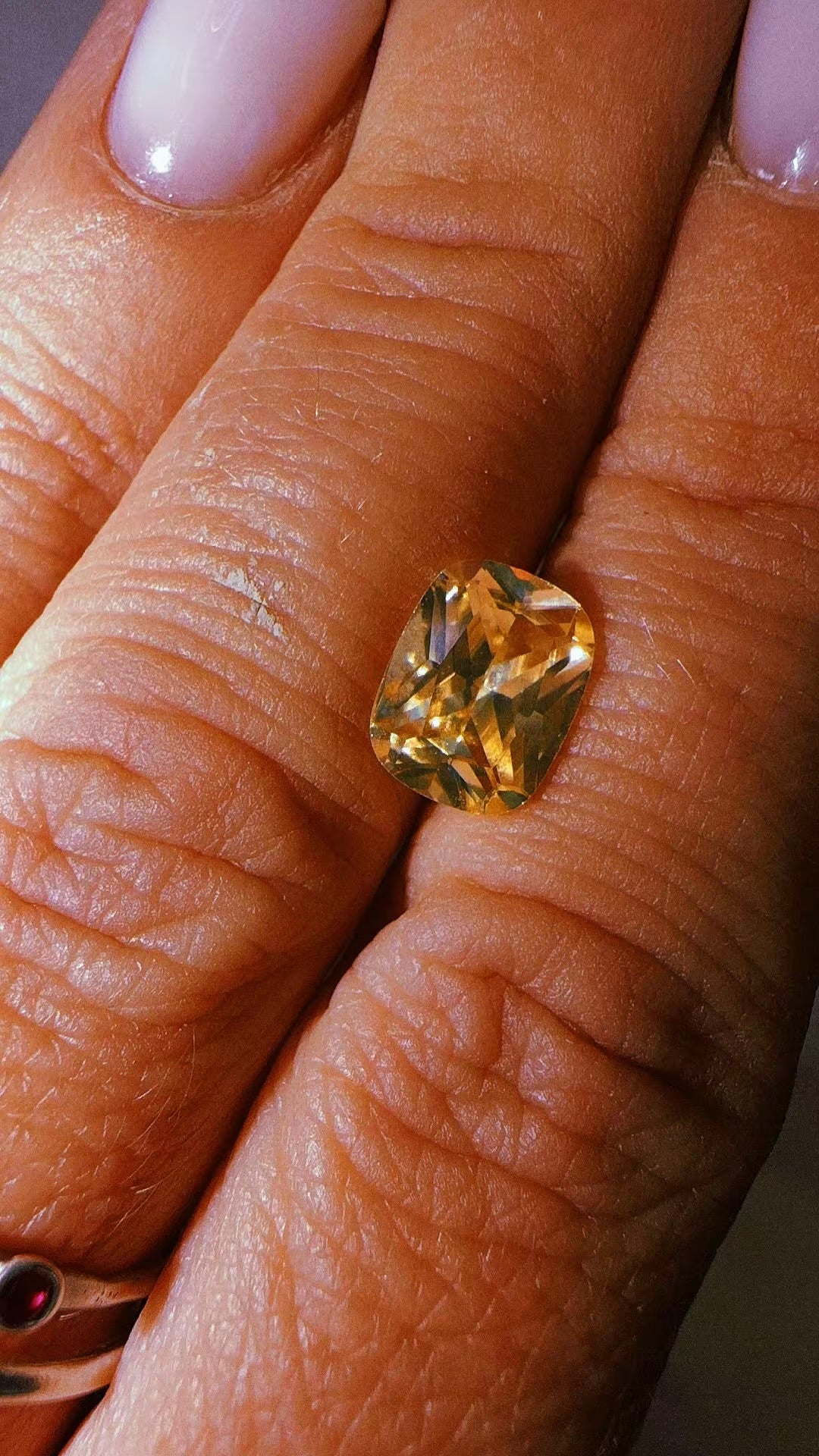 7x9mm OLD MINE CUT BUTTER YELLOW CZS (fireable silver clay) - TheLilaLobster