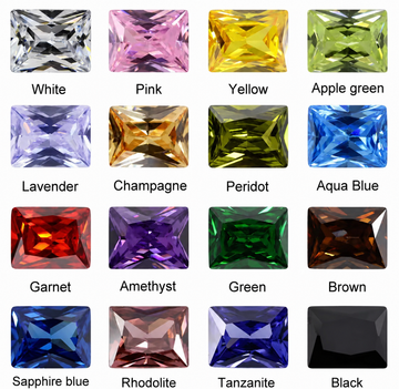 6x8MM RECTANGLE CUBIC ZIRCONIA STONE