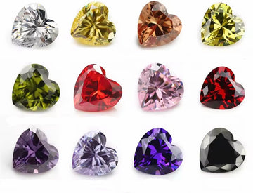 Heart Cubic Zirconia Stones – Bake-in-Clay CZ Gems for Silver Metal Clay Jewelry