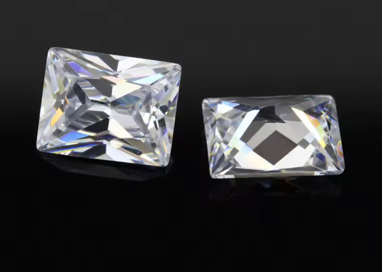 6x8MM RECTANGLE CUBIC ZIRCONIA STONE