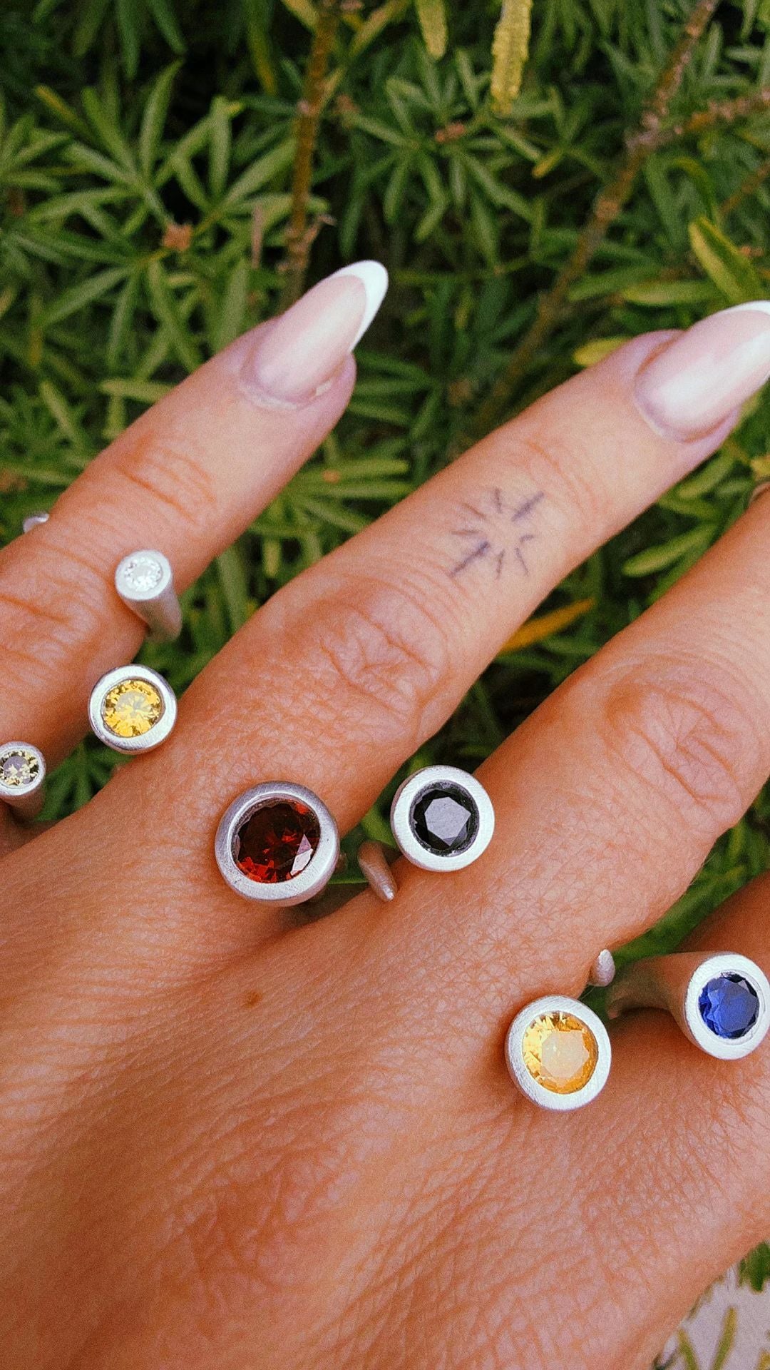 Floating Cubic Zirconias