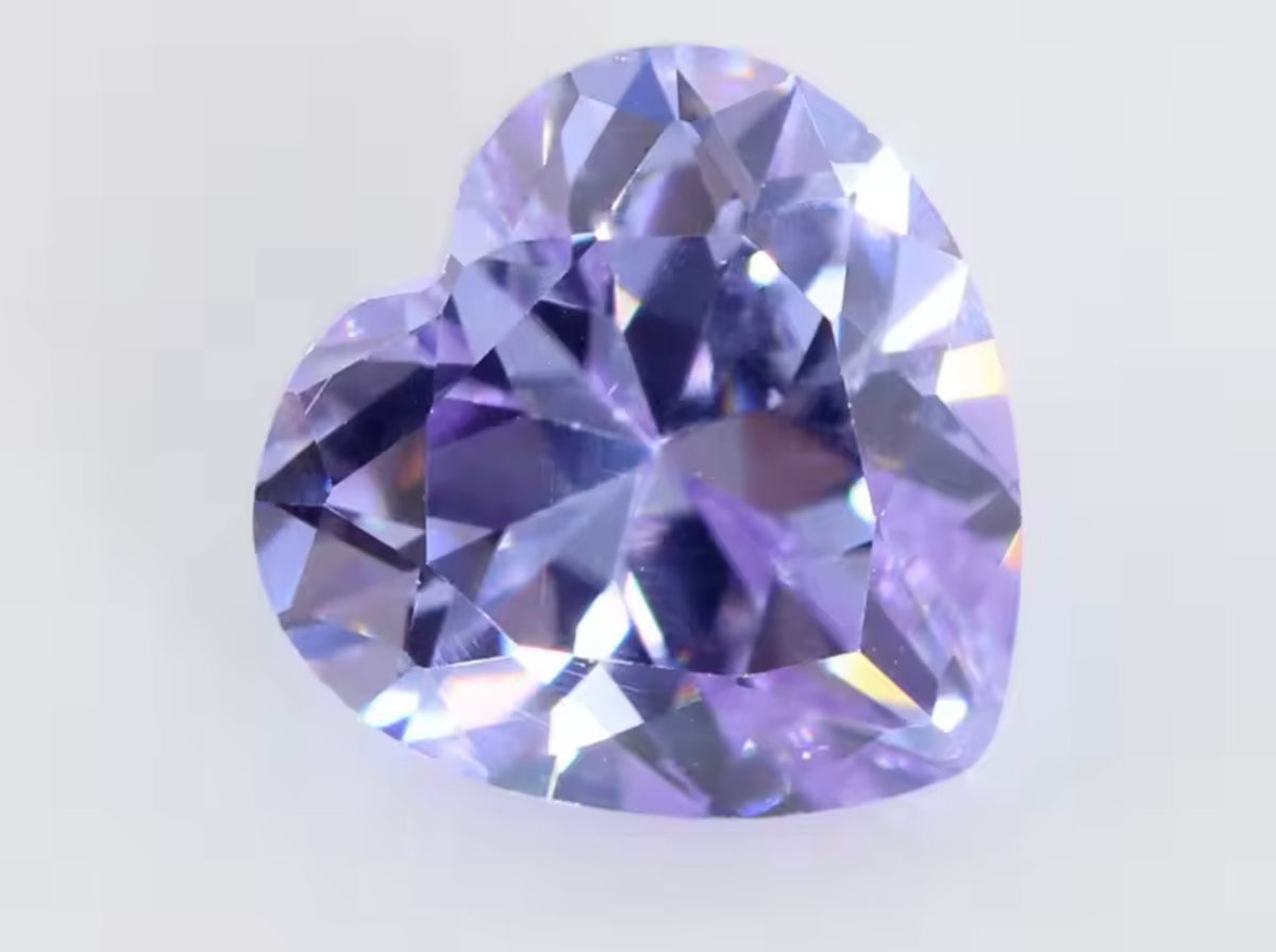 Heart Cubic Zirconia Stones – Bake-in-Clay CZ Gems for Silver Metal Clay Jewelry