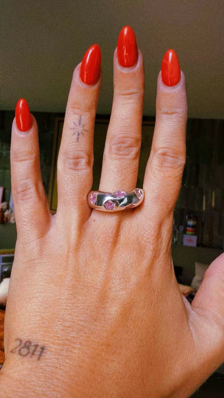 CHUNKY RING BIG STARS