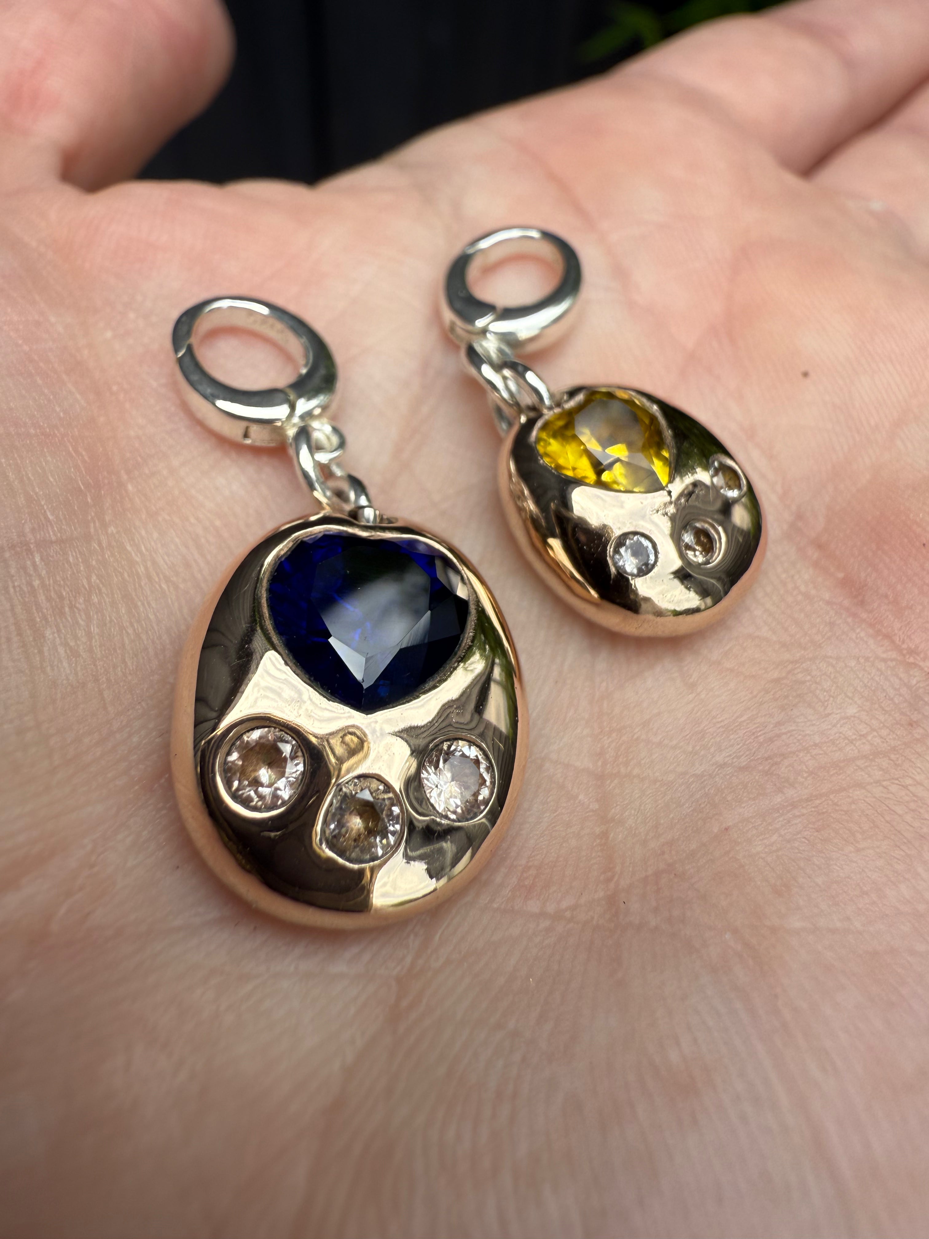 TAMAGOTCHI CHARM (customized, pre-order) BIG SILVER