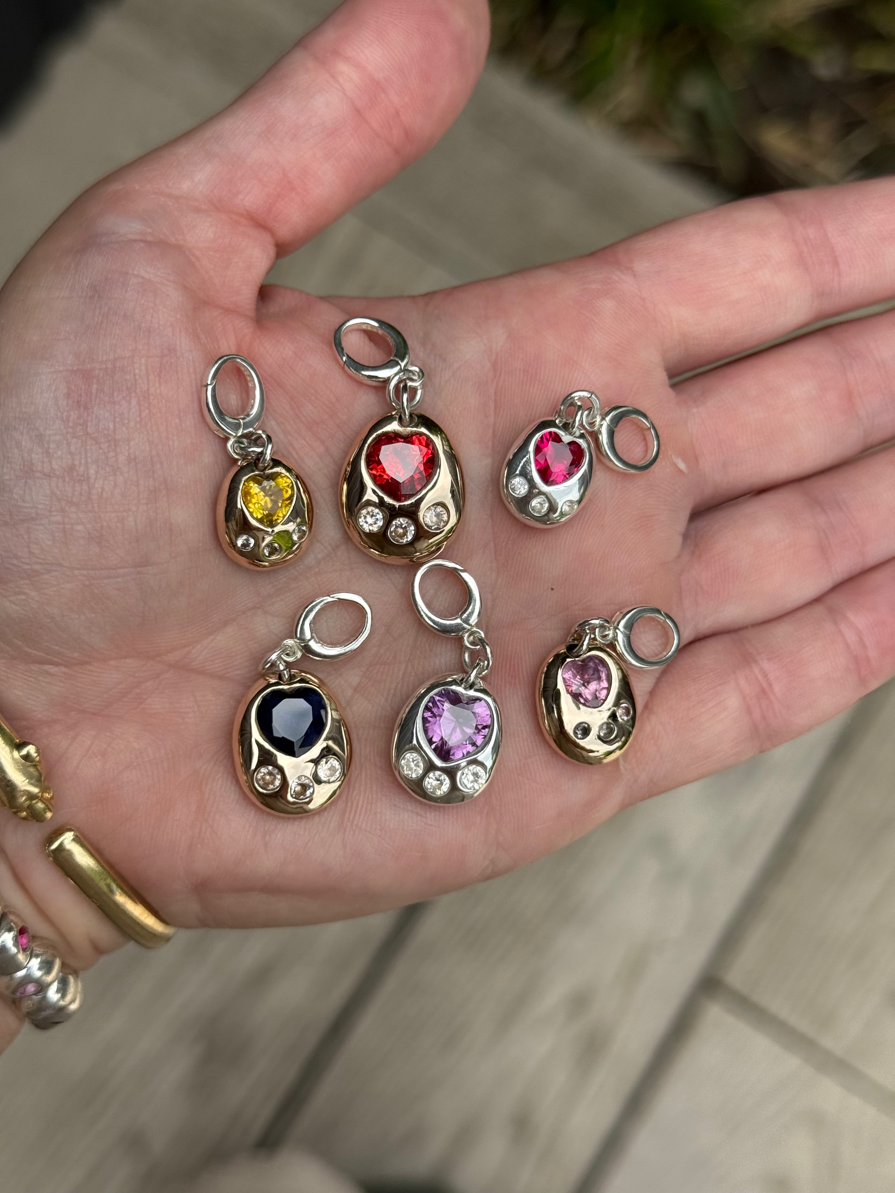 TAMAGOTCHI CHARM (customized, pre-order) BIG SILVER