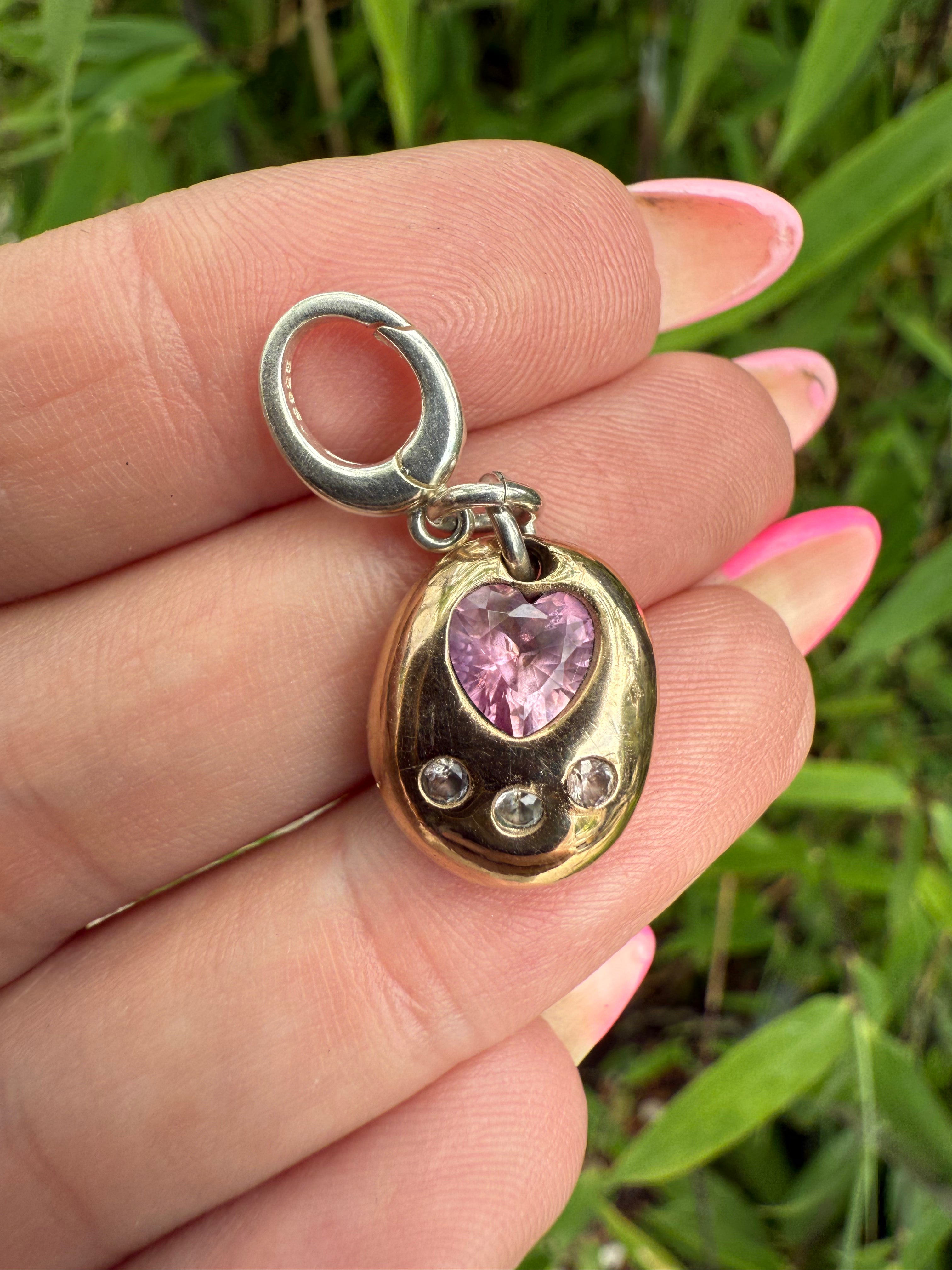 TAMAGOTCHI CHARM (customized, pre-order) BIG SILVER