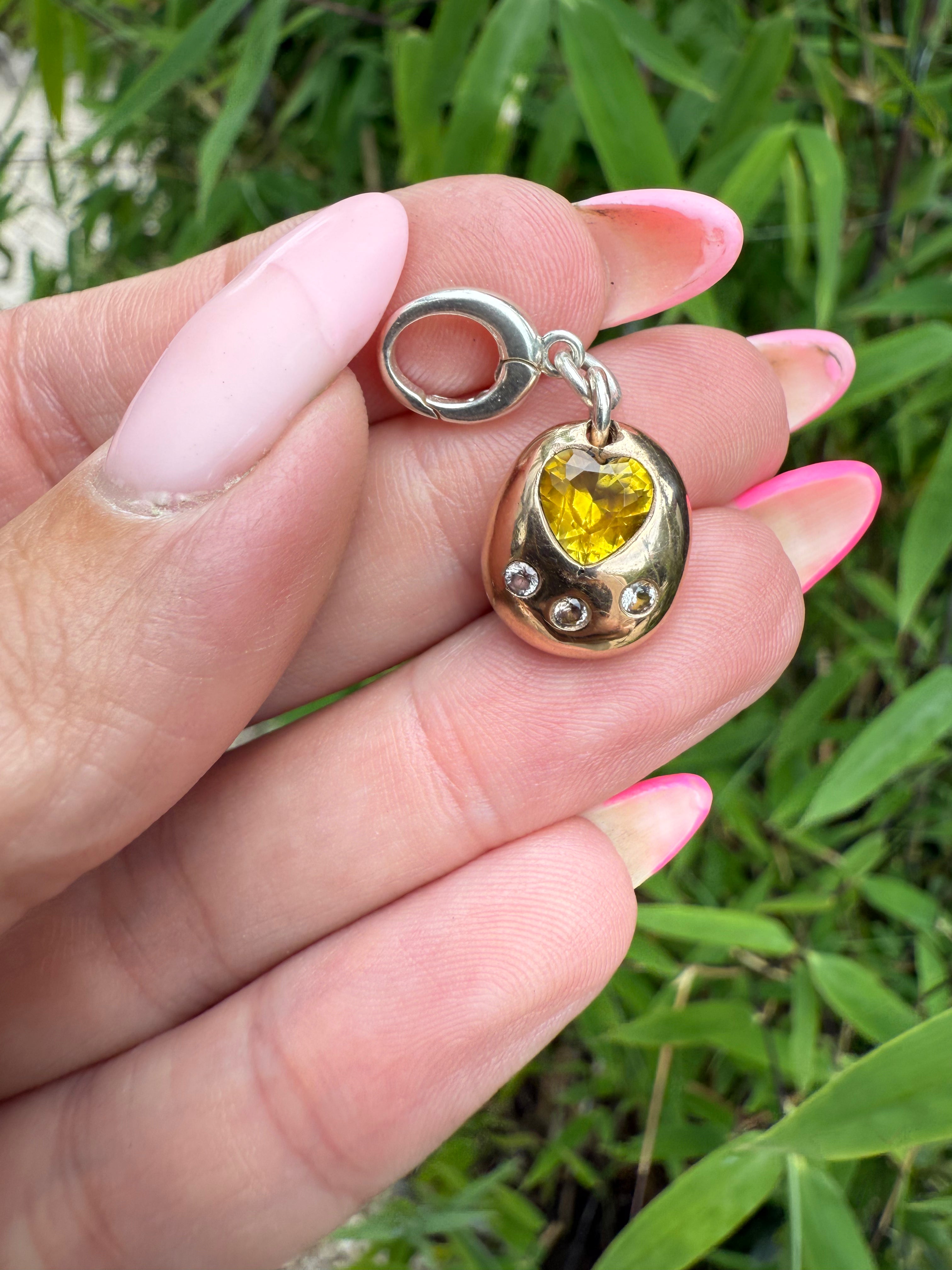 TAMAGOTCHI CHARM (customized, pre-order) BIG SILVER