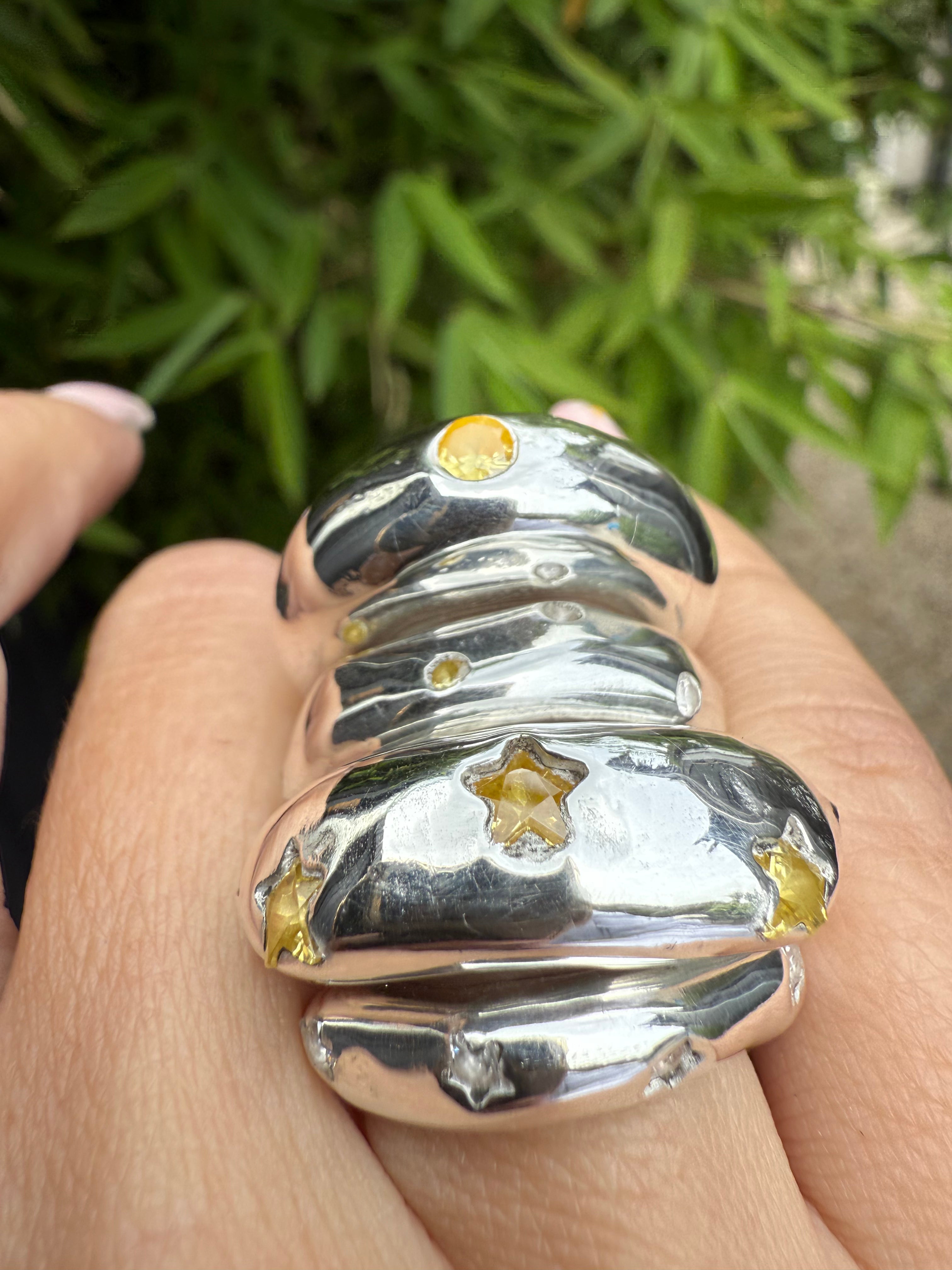 CHUNKY RING BIG STUD