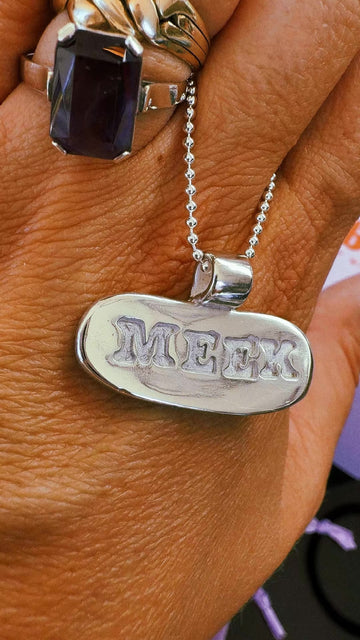 Handmade Personalised Solid Silver Name Charm
