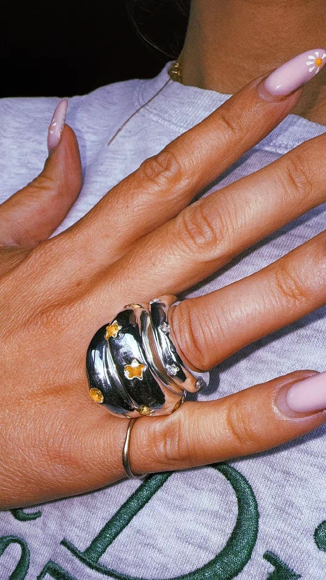 CHUNKY RING LITTLE STUDS - TheLilaLobster