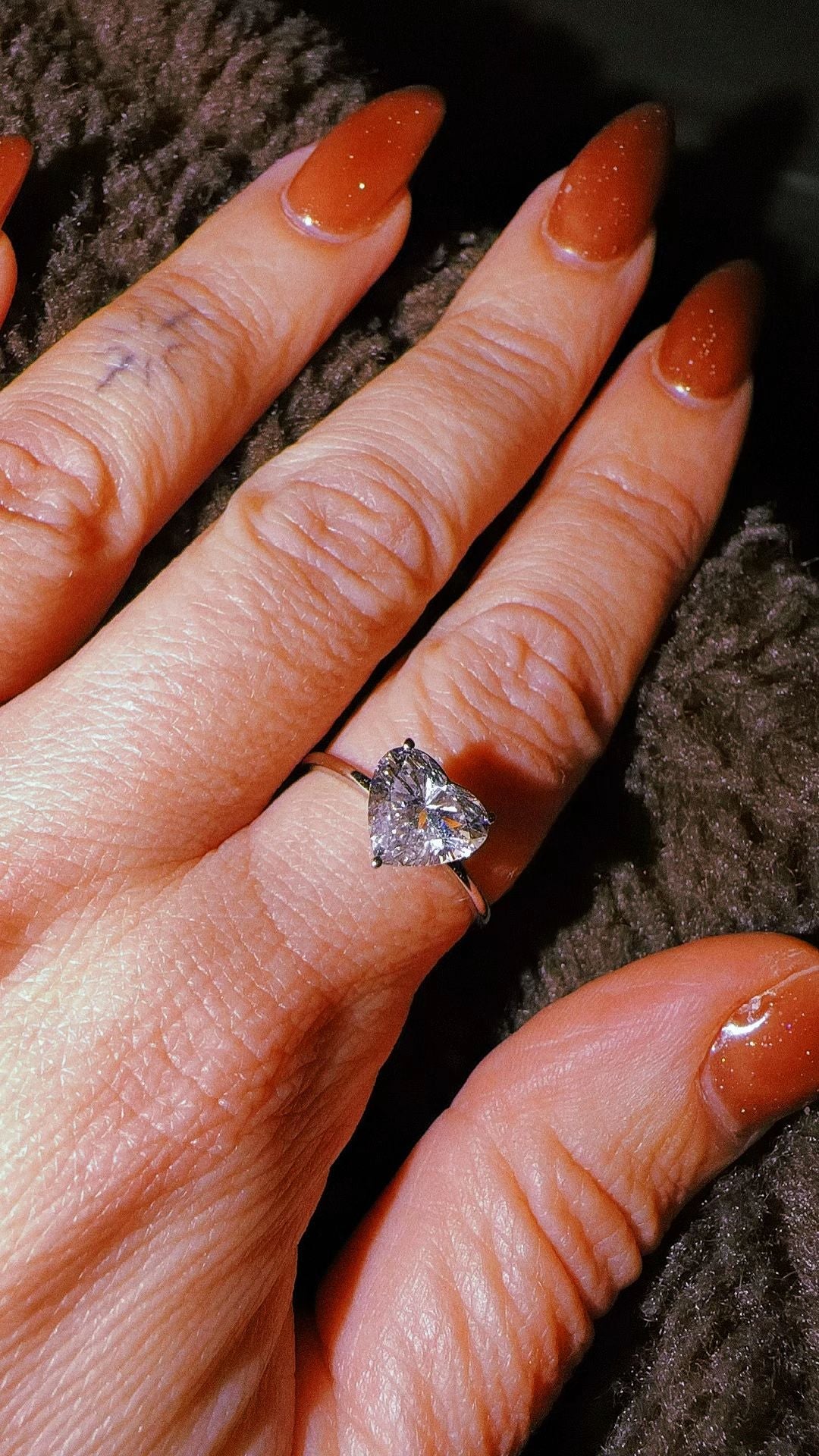 Heart shaped diamond ring - TheLilaLobster