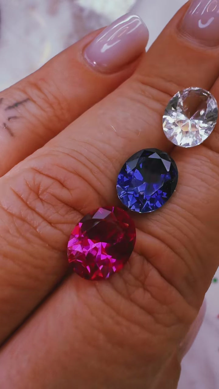 LABGROWN SAPPHIRE 9x10mm