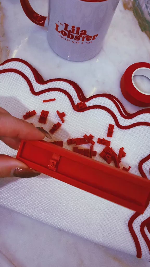 Silver Clay Letter Press Stamps - Alphabet Impression Set