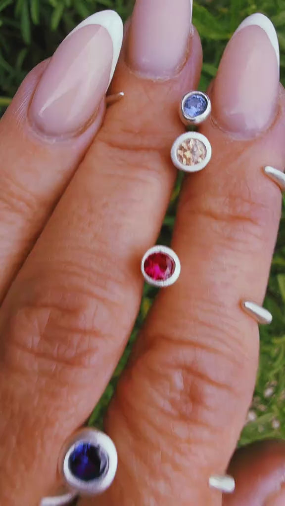 Floating Cubic Zirconias