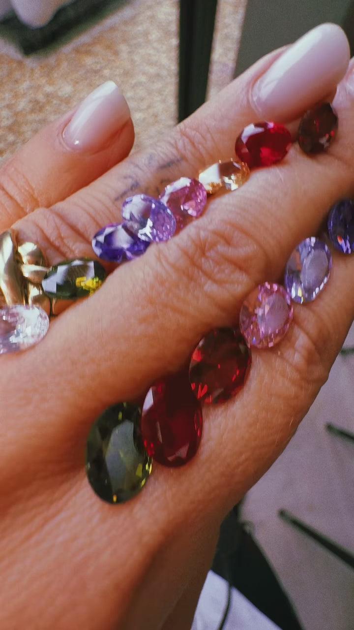 8x10mm OVAL CUBIC ZIRCONIA STONE (bake into silver clay)