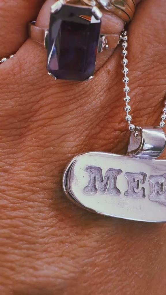 Handmade Personalised Solid Silver Name Charm