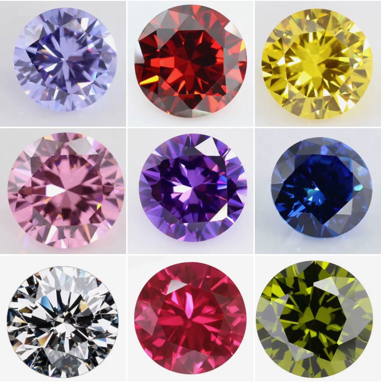 ROUND CUBIC ZIRCONIA STONES - TheLilaLobster