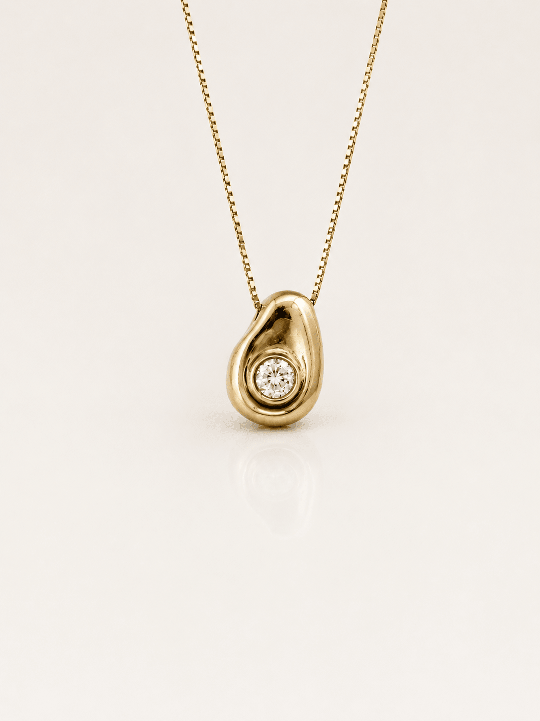 Solid Bronze 9010 Choker Chain Necklace with Birthstone Gem Bubble - TheLilaLobster