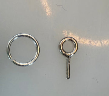 Sterling Silver 925 Screw Eye & Jumpring Set for Silver Clay - TheLilaLobster